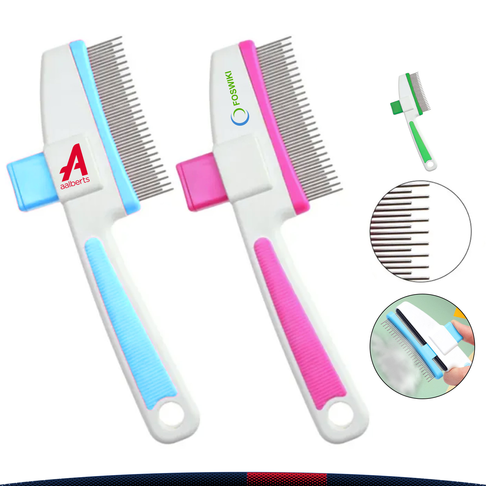 Cozeet Dual-Length Teeth Pet Grooming Comb 4