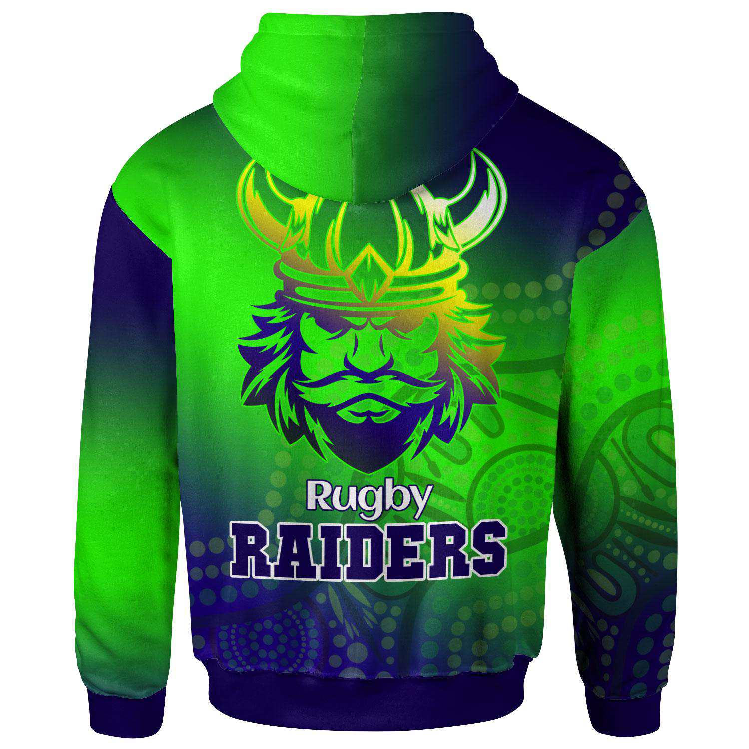 75D Milk Silk Fluorescent Digital Print Men's Pullover Hoodie w/ Pocket - 7.4 oz 1