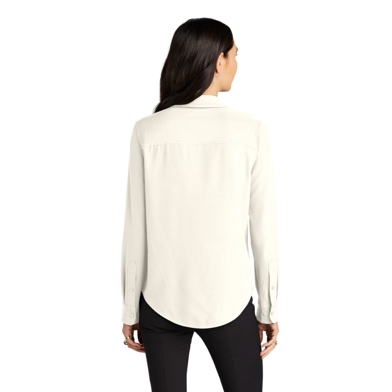 MERCER+METTLE Women's Stretch Crepe Long Sleeve Camp 10
