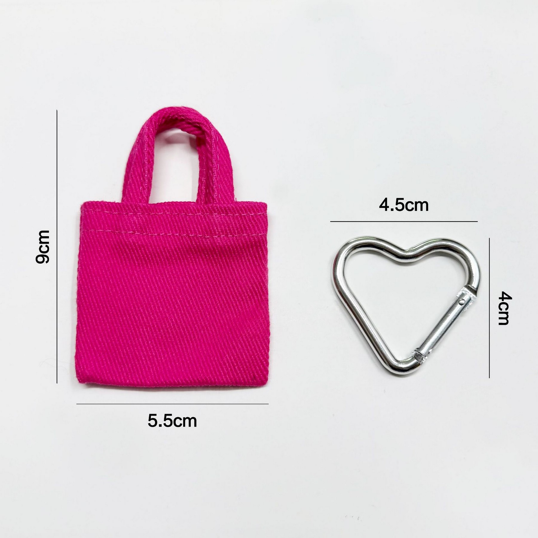 Mini Canvas Decorative Tote Bag Key Chain 2