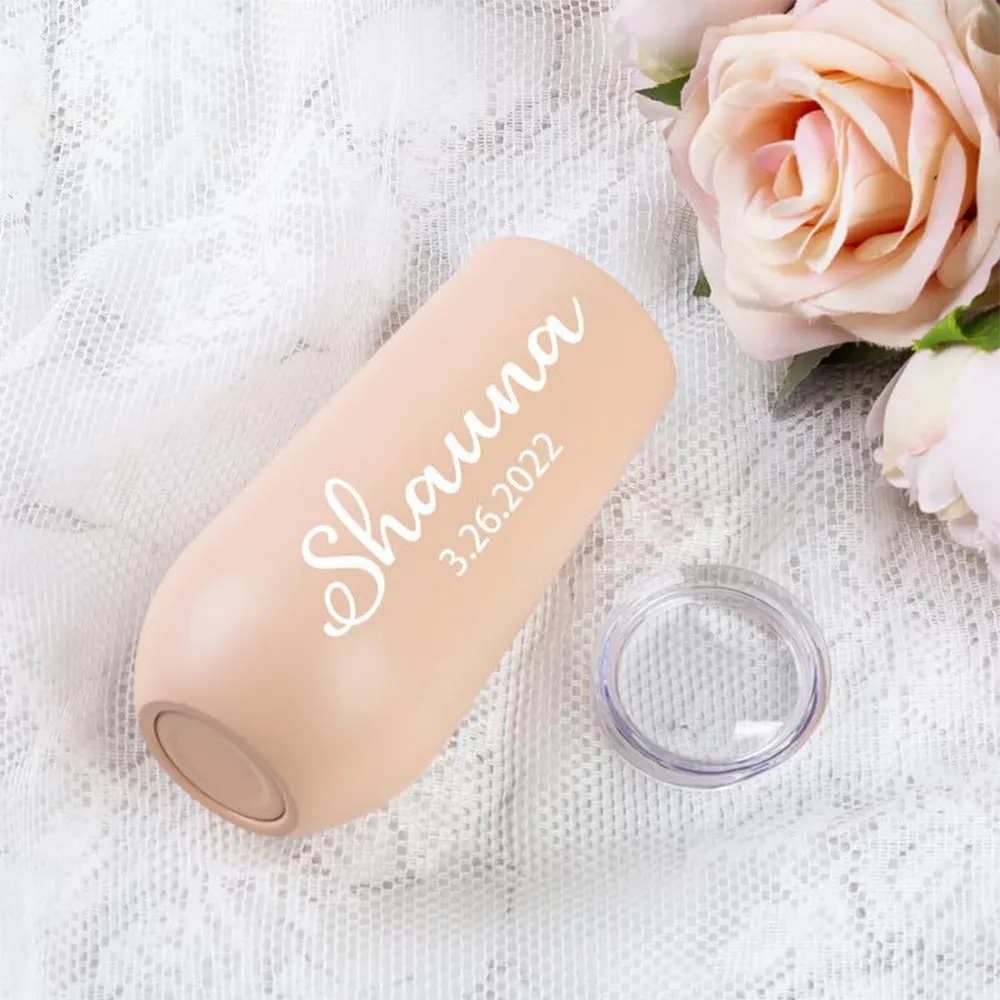 Insulated Champagne Flute With Top Lid Stainless Steel Cup 8