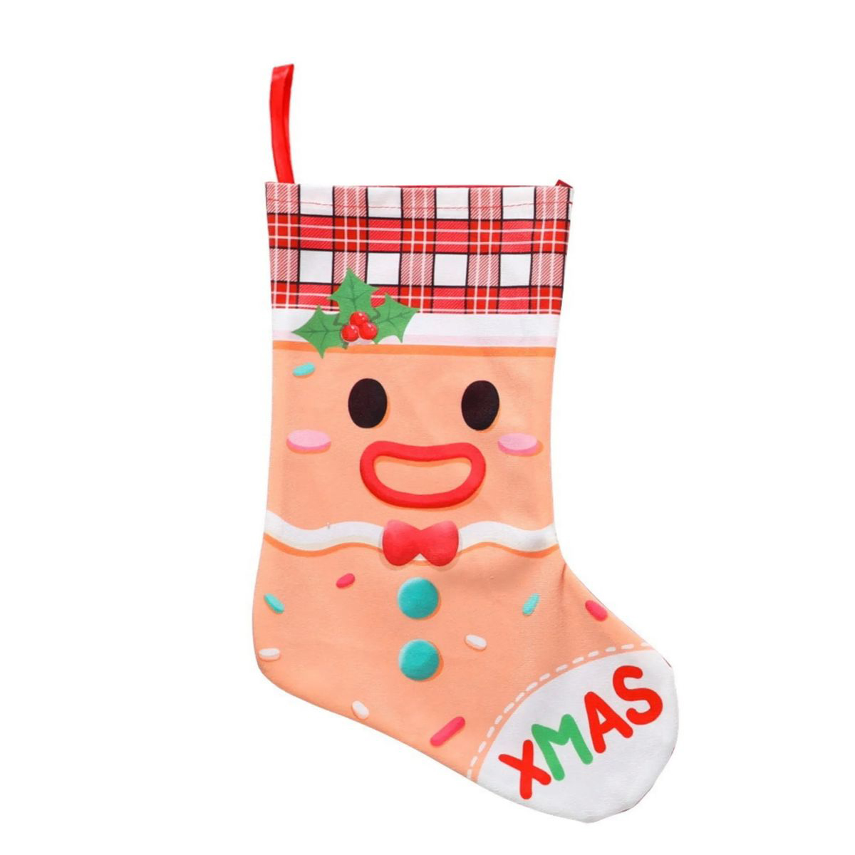 Brushed Fabric Decorative Holiday Gift Stocking 1