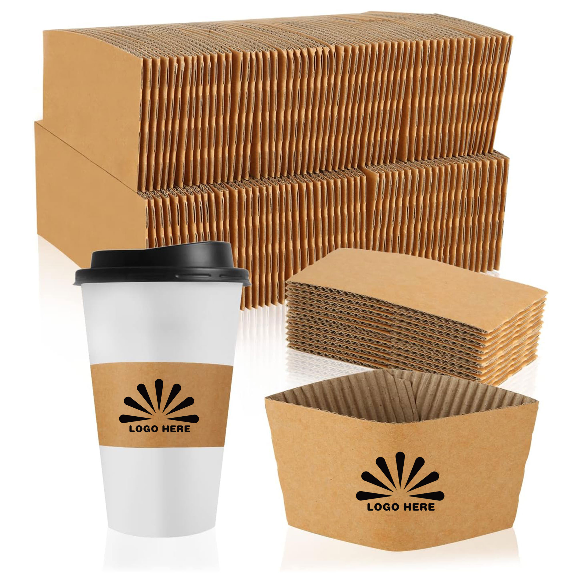 Insulated Kraft Paper Coffee Cup Sleeves 5