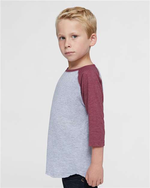 Toddler Baseball Fine Jersey Three-Quarter Sleeve Tee - 3330 64
