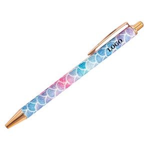 Rainbow Gradient Color Barrel Ballpoint Pen 5