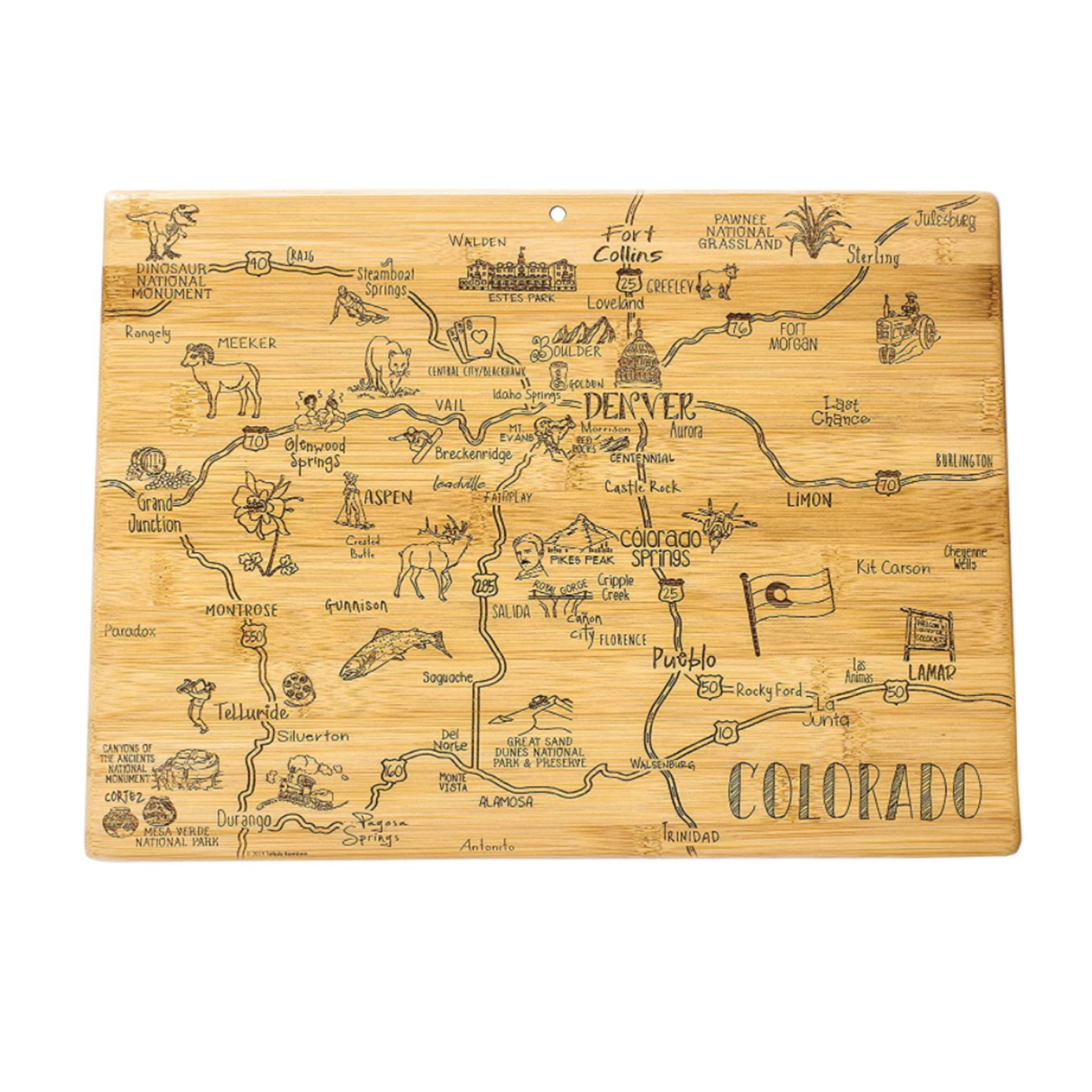 Colorado State Shaped Serving Cutting Board 4
