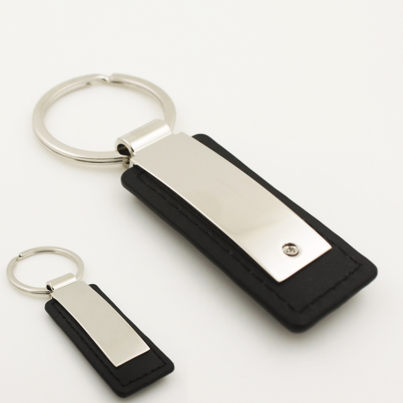 Leather Key Tag w/ Keyring 2