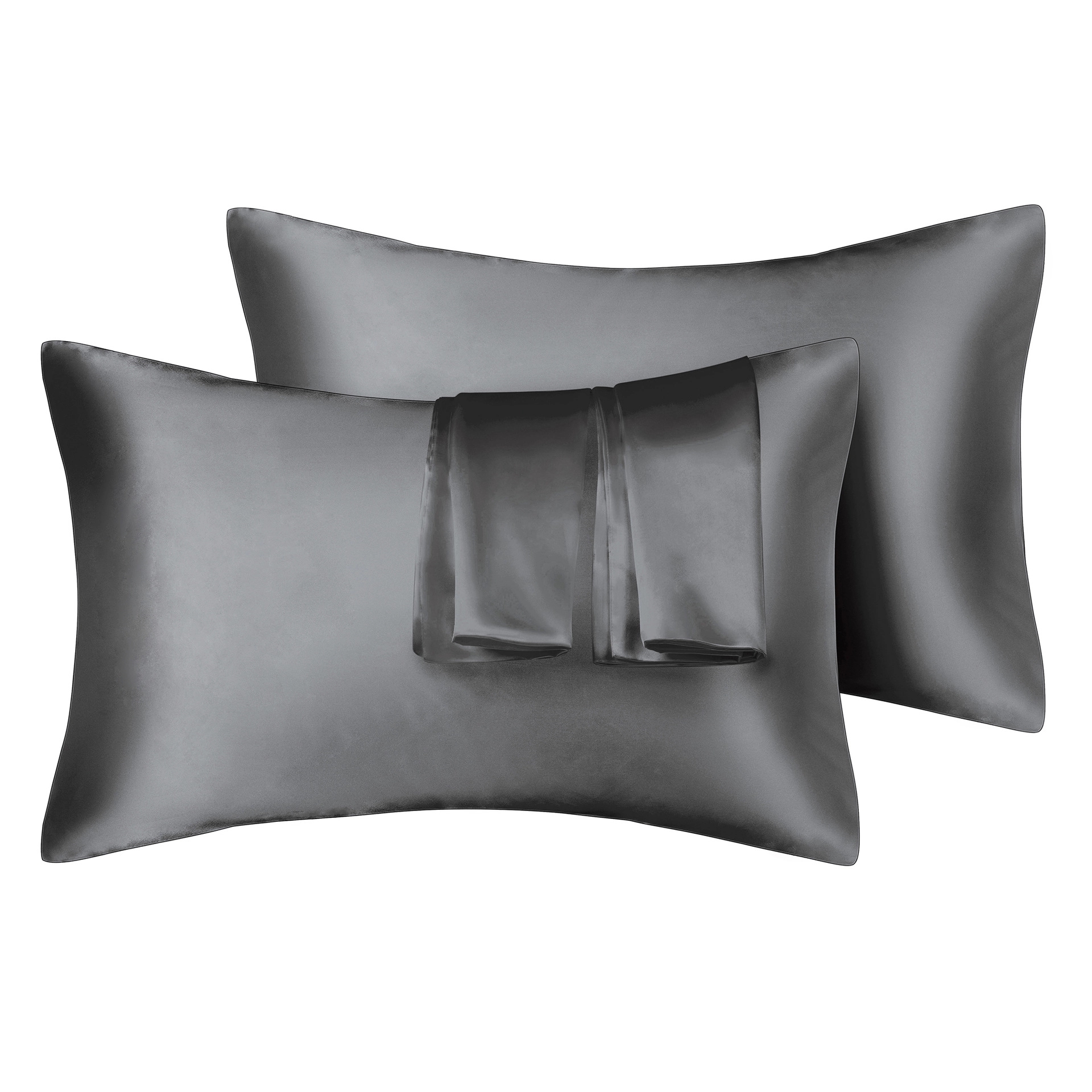 Silk Satin Pillowcase 2 Pack, Standard/Queen /King Size 18