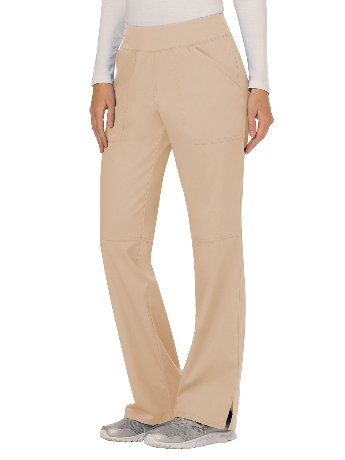 Cherokee - Workwear Revolution - Women's 4-Pocket Mid Rise Straight Leg Pull-on Pant 14