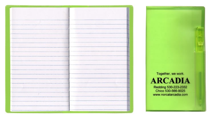 Translucent Vinyl Cover Tally Book with Flat Pen 3