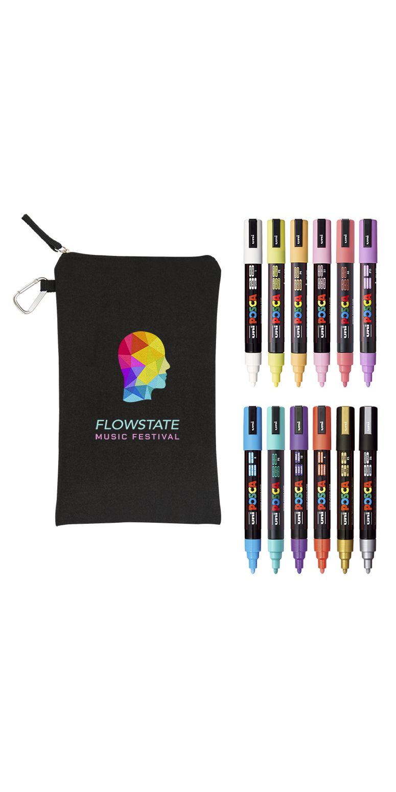 POSCA 12 Piece Soft Marker Set with Bag 20