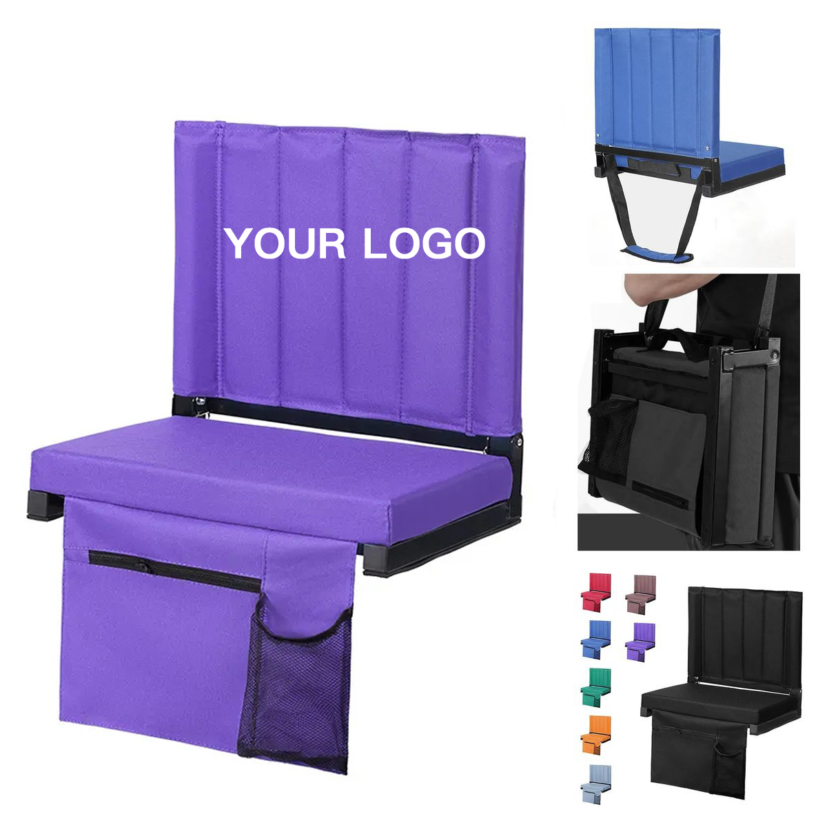 600D Oxford Foldable Stadium Seat With Cushion 2