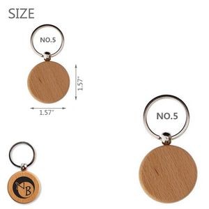 Customizable Wooden Multi Shapes Keychain 18
