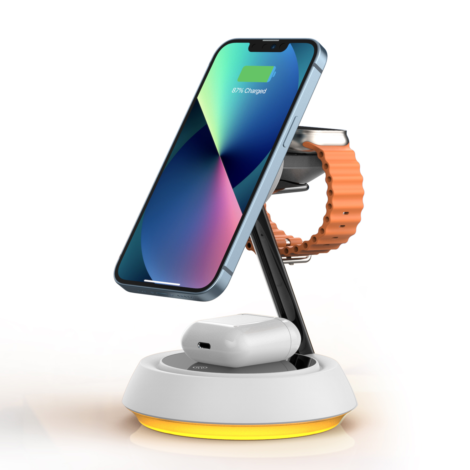 Phoenix Qi 3-in-1 Wireless Charger with Ambient LED Lighting