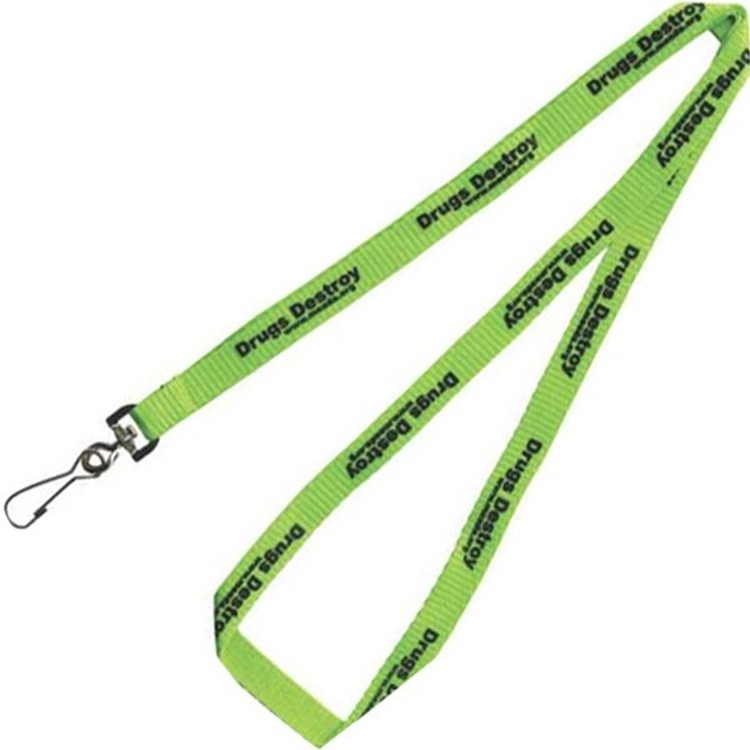 Polyester Screen Printed Lanyard with Split Ring - 36"x3/8" 2