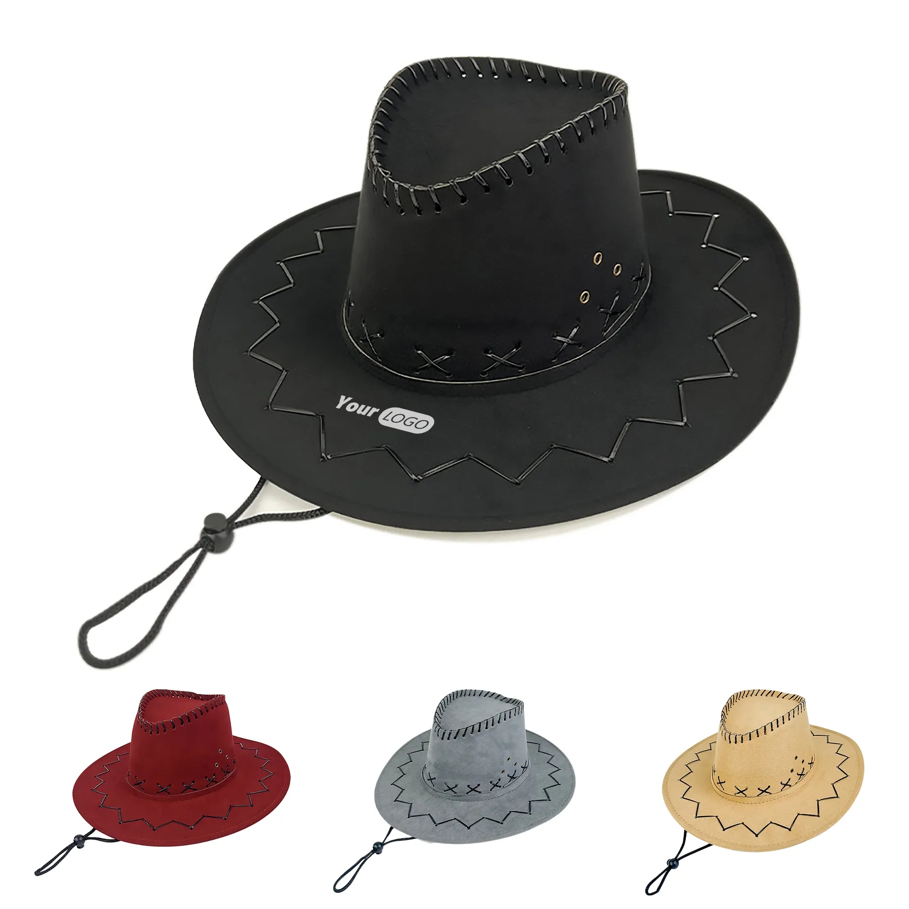 Suede Outdoor Sunscreen Cowboy Hat