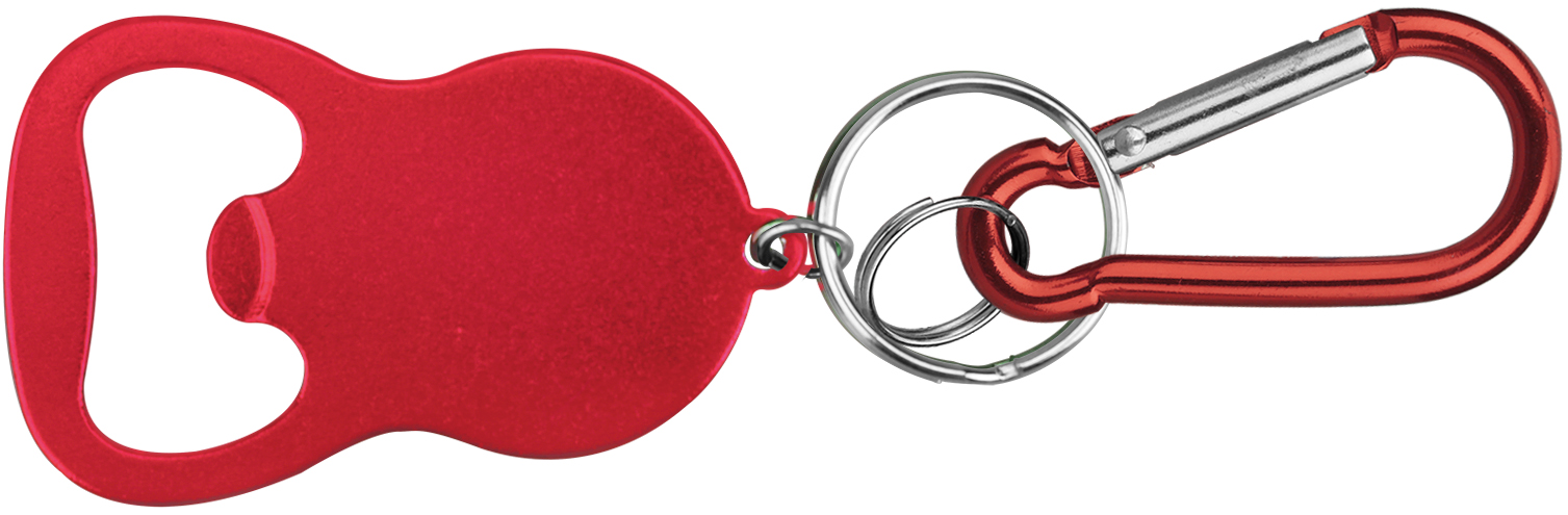 Round Bell Shape Plain Bottle Opener with Key Ring & Carabiner 6