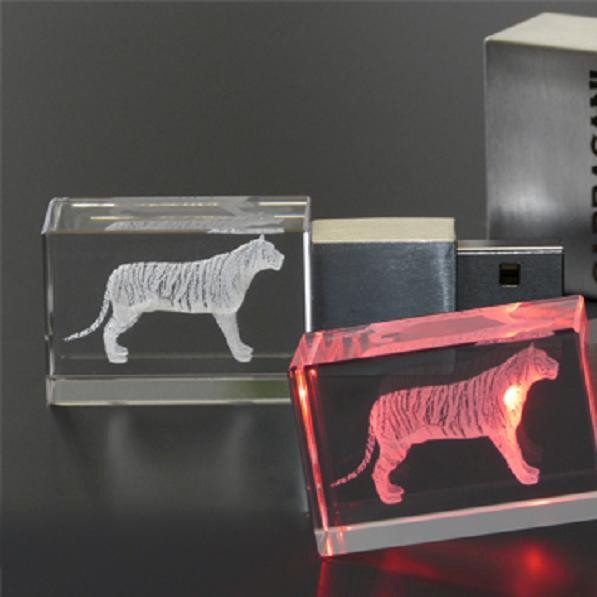 Crystal LED Light USB Flash Drive 1