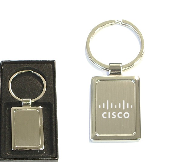 Chrome metal key holder with gift case