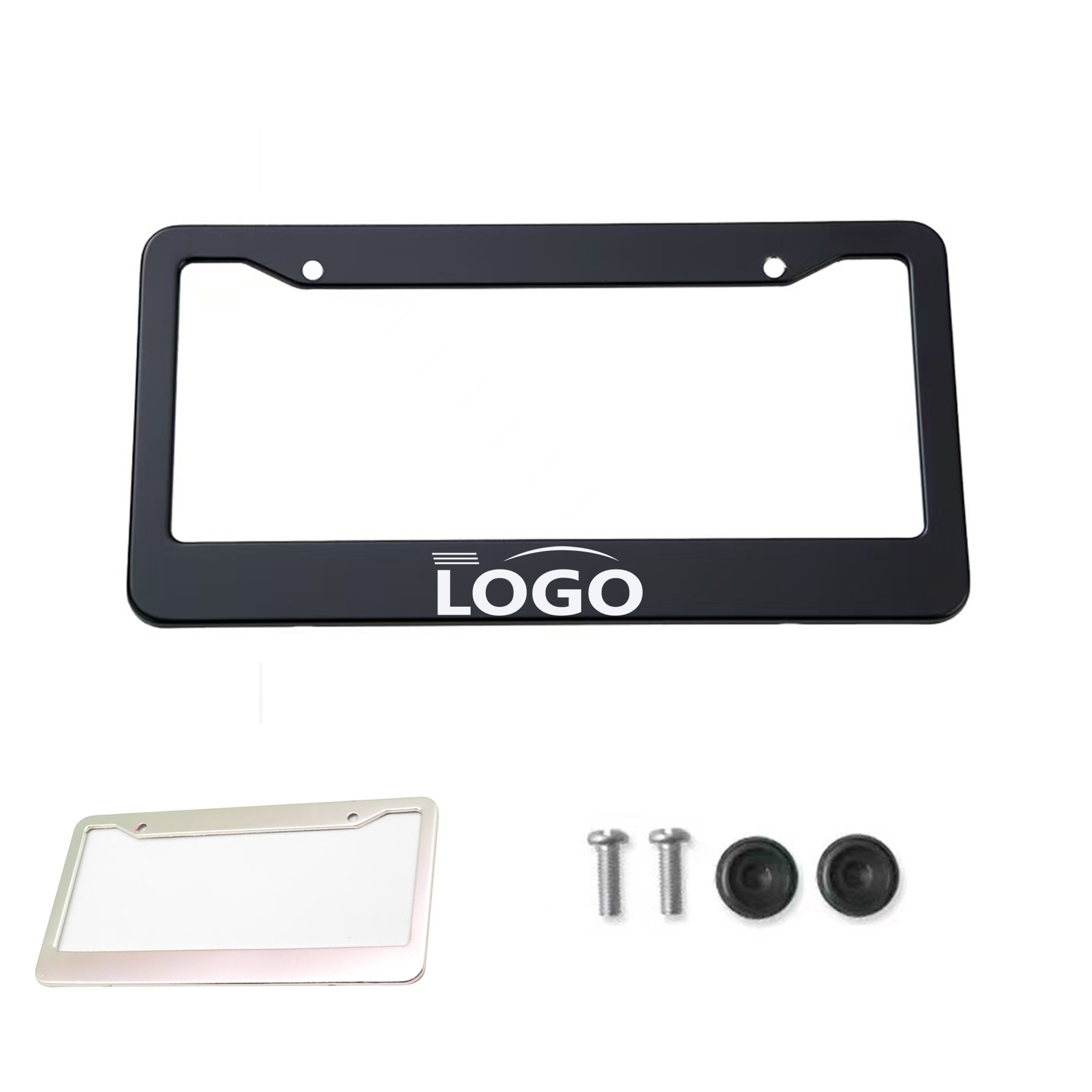 Premium Matte Black License Plate Frames 2