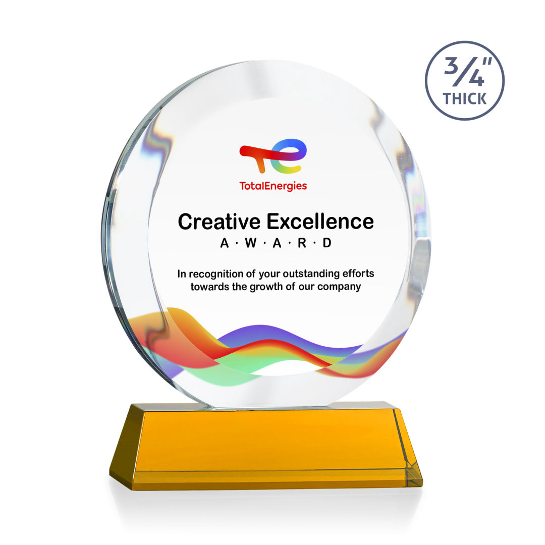 Gibralter VividPrint™ Award on Newhaven Base - Amber 2