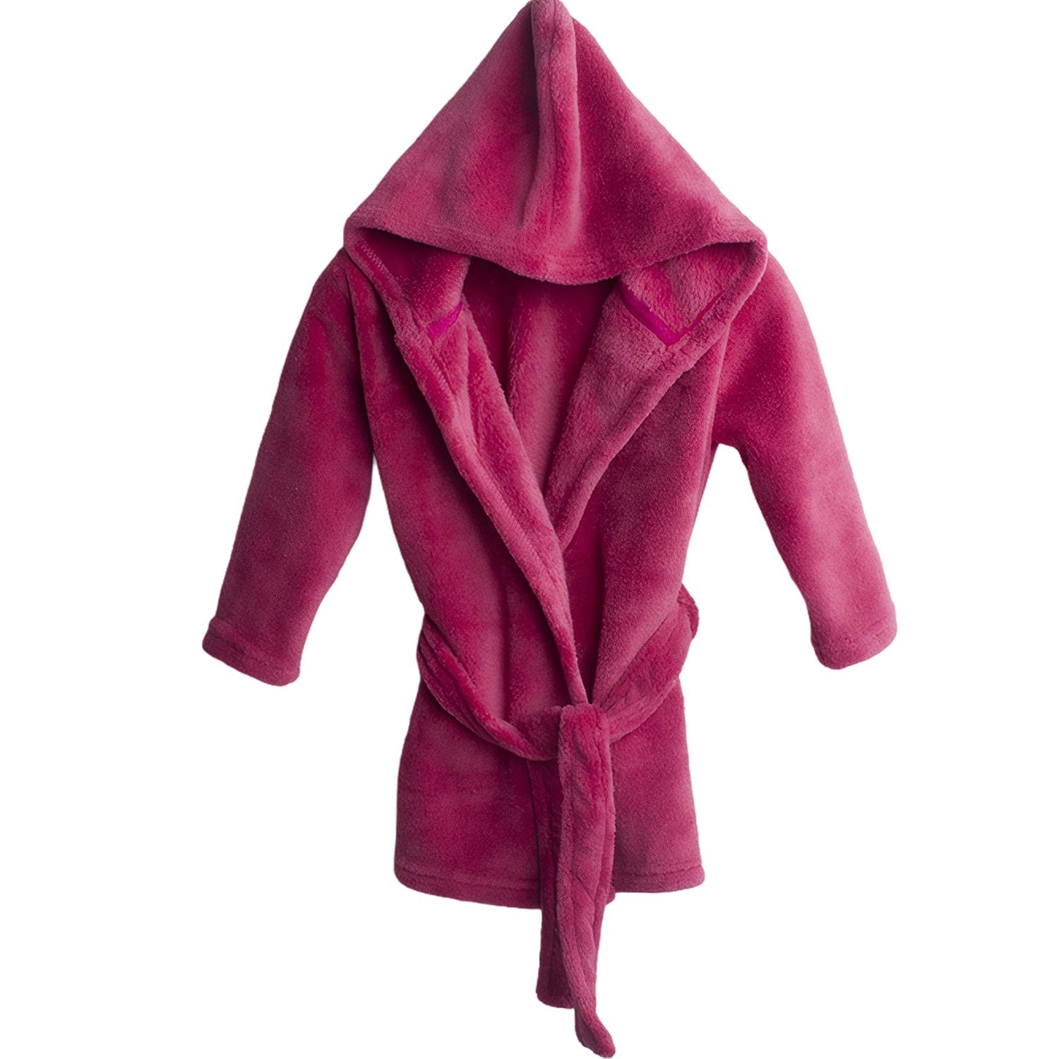 Kids Coral Fleece Hooded Bathrobe 8