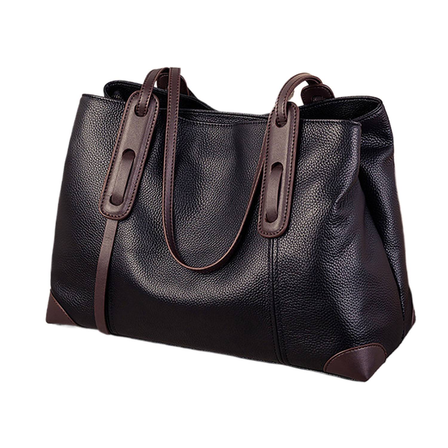 Geniune Leather Commuter Tote Bag, custom tote bag with logo imprint 2