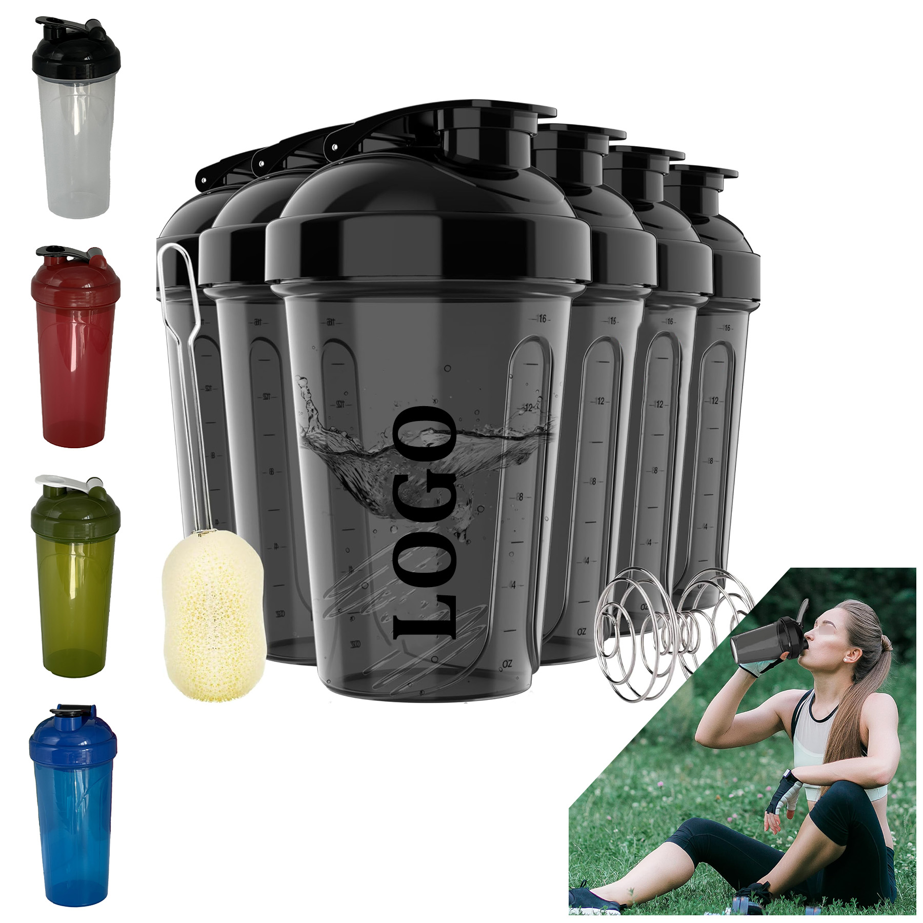 20 OZ Protein Shaker Bottles 10