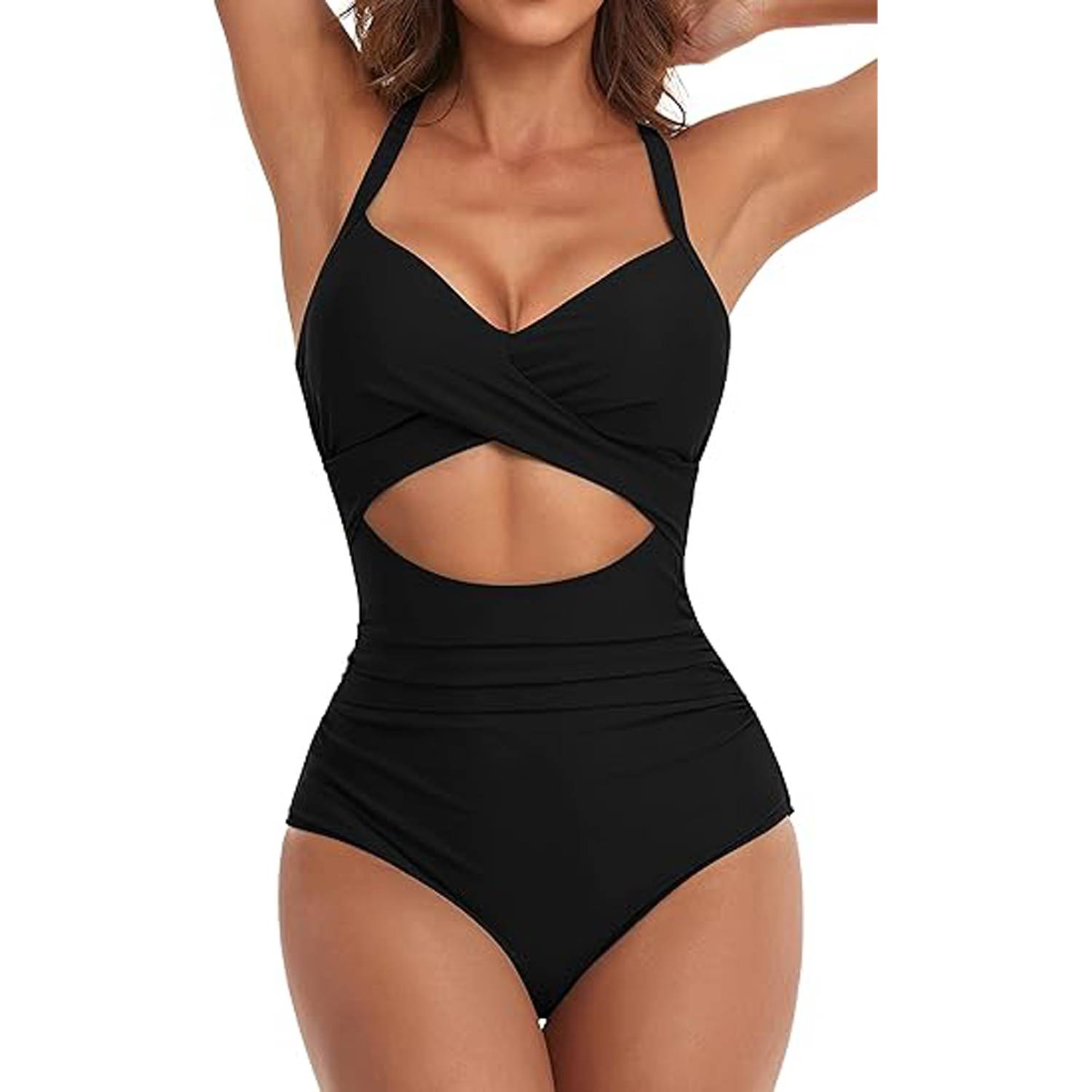 Hollow Out One-Piece Swimsuit w/ Back Lacing 15