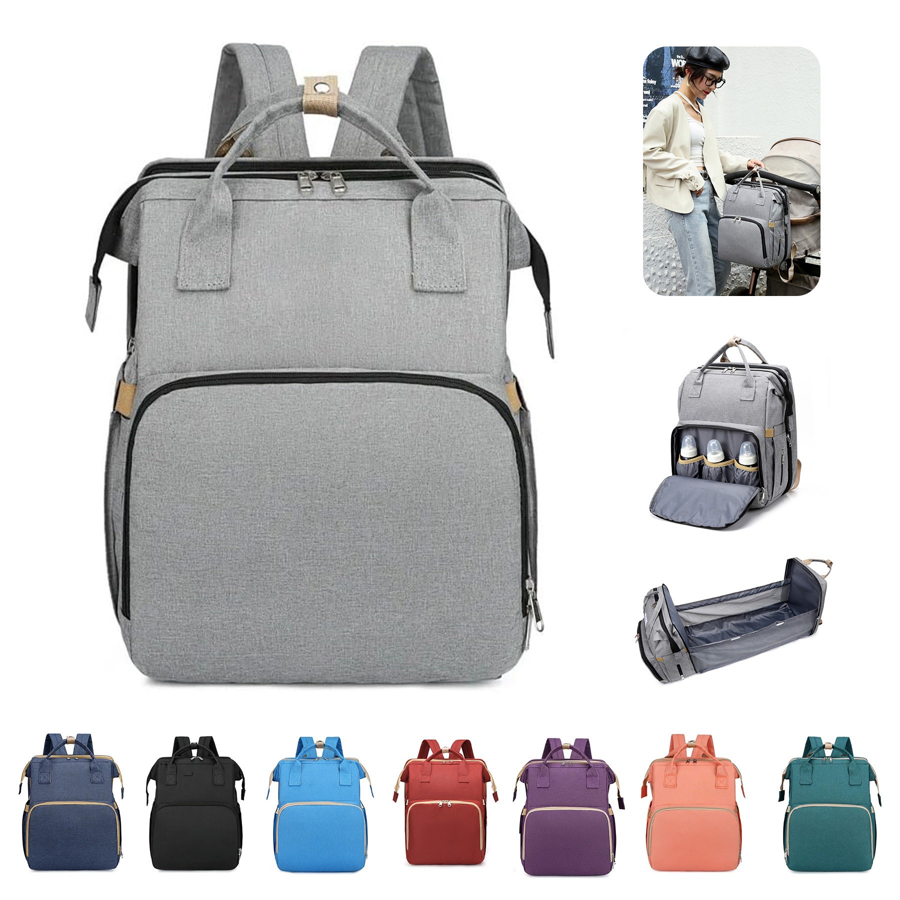 Diaper Bag Backpack with Changing Station