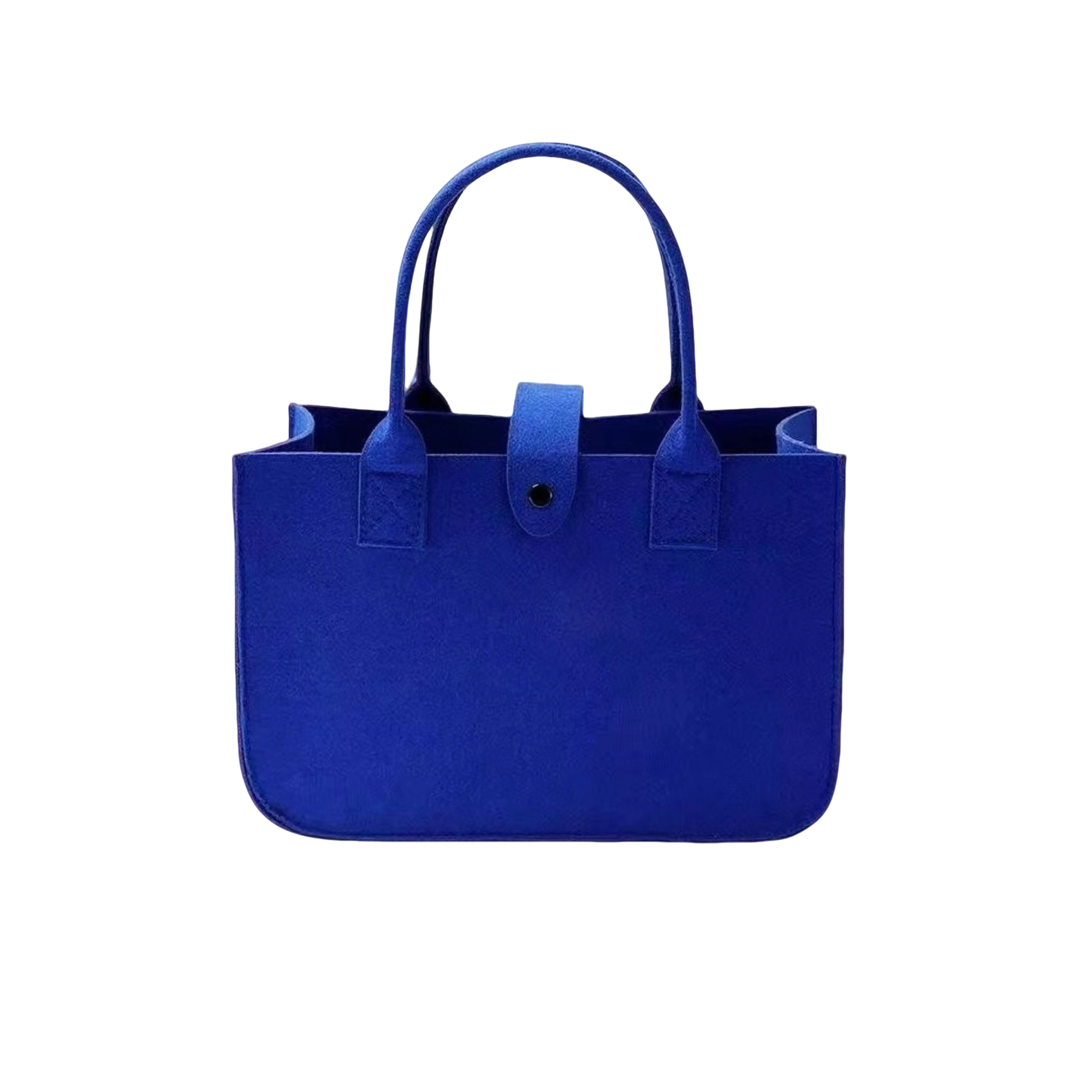 Structured Felt Utility Tote With Buckle Closure 12