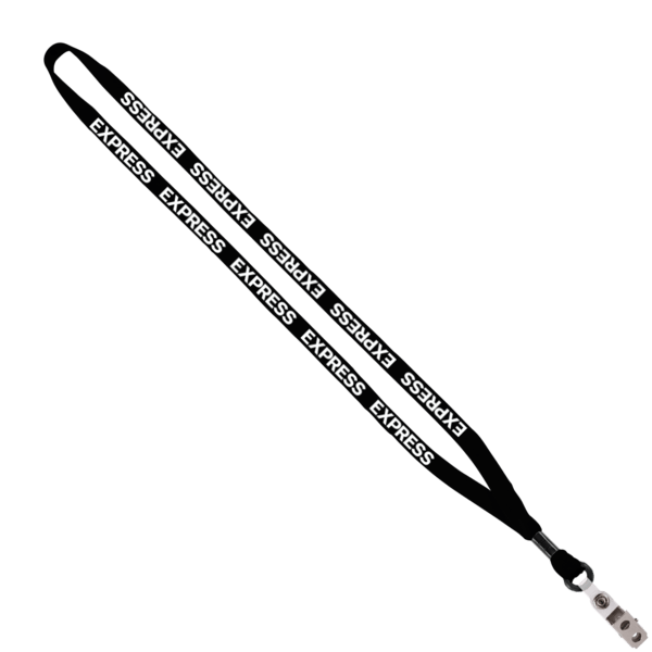 1/2" Cotton Lanyard with Metal Crimp & Split-Ring 29
