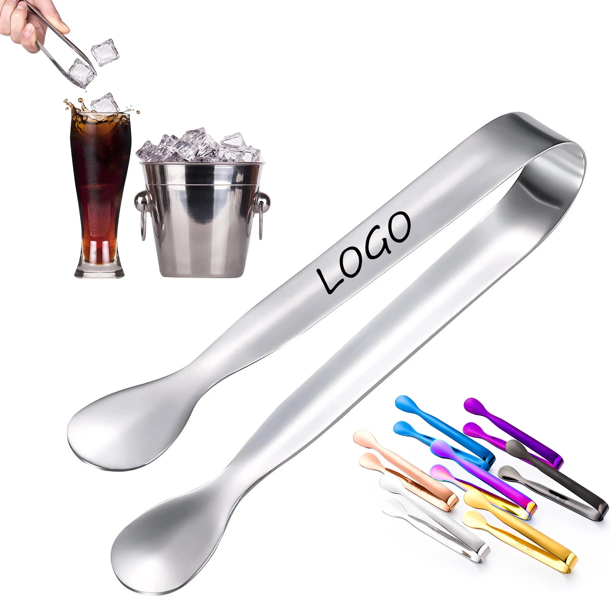 Stainless steel ice cube clamp