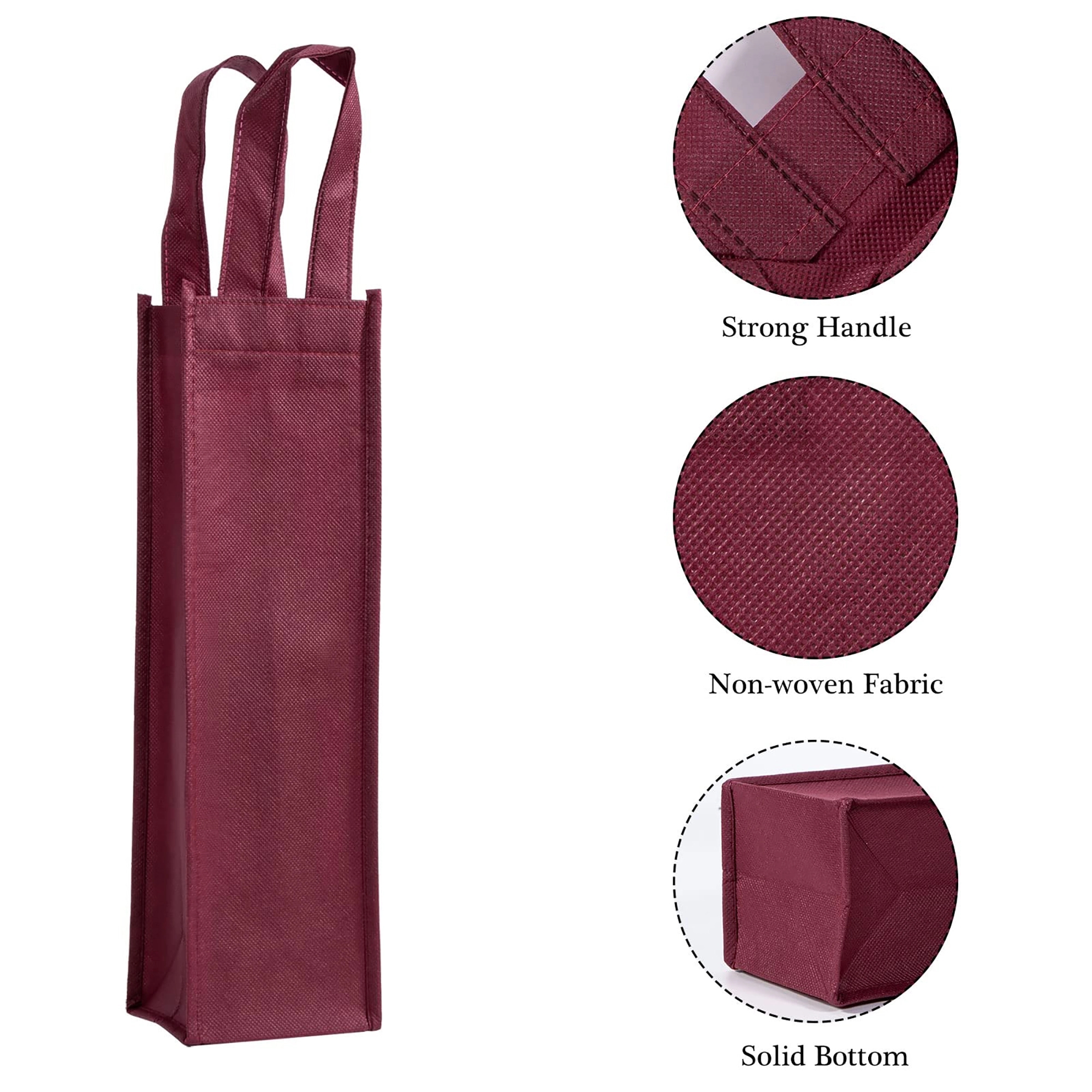 Non-Woven Wine Tote Bag Single Bottle 8