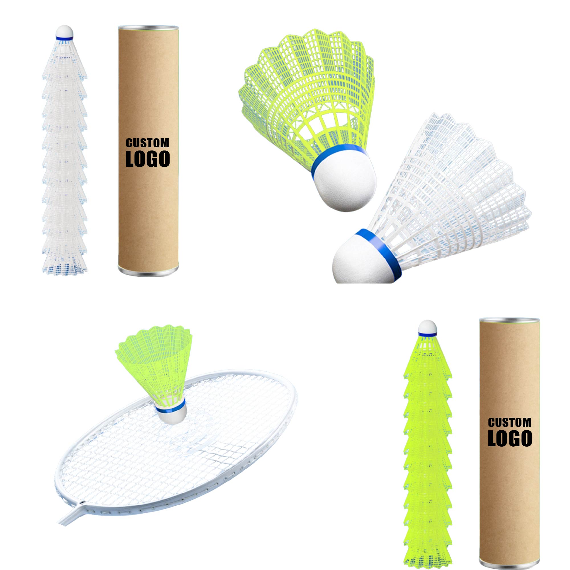 MOQ 10 pcs 12-Pack Foam Head Badminton 2