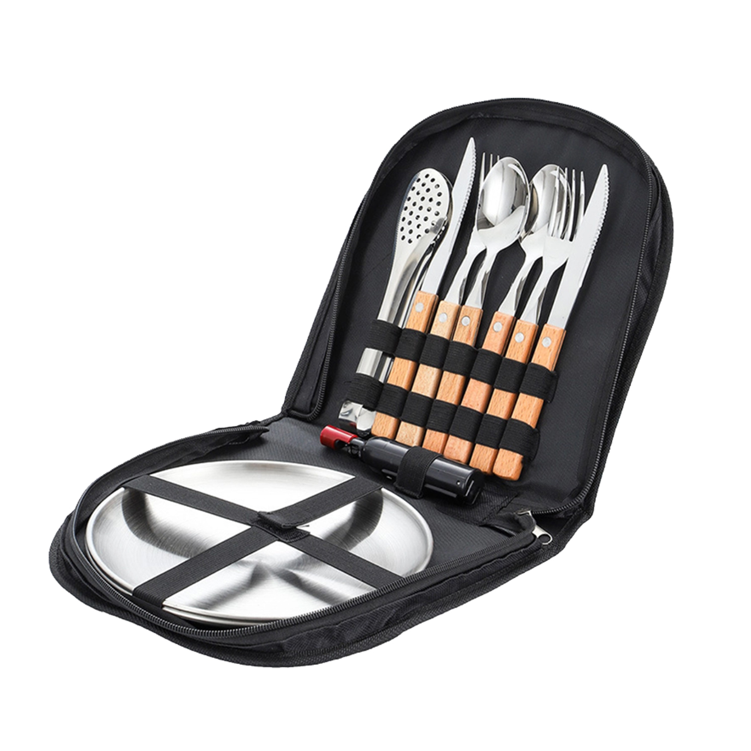 Camping Stainless Steel Two-Person Utensil Set 4