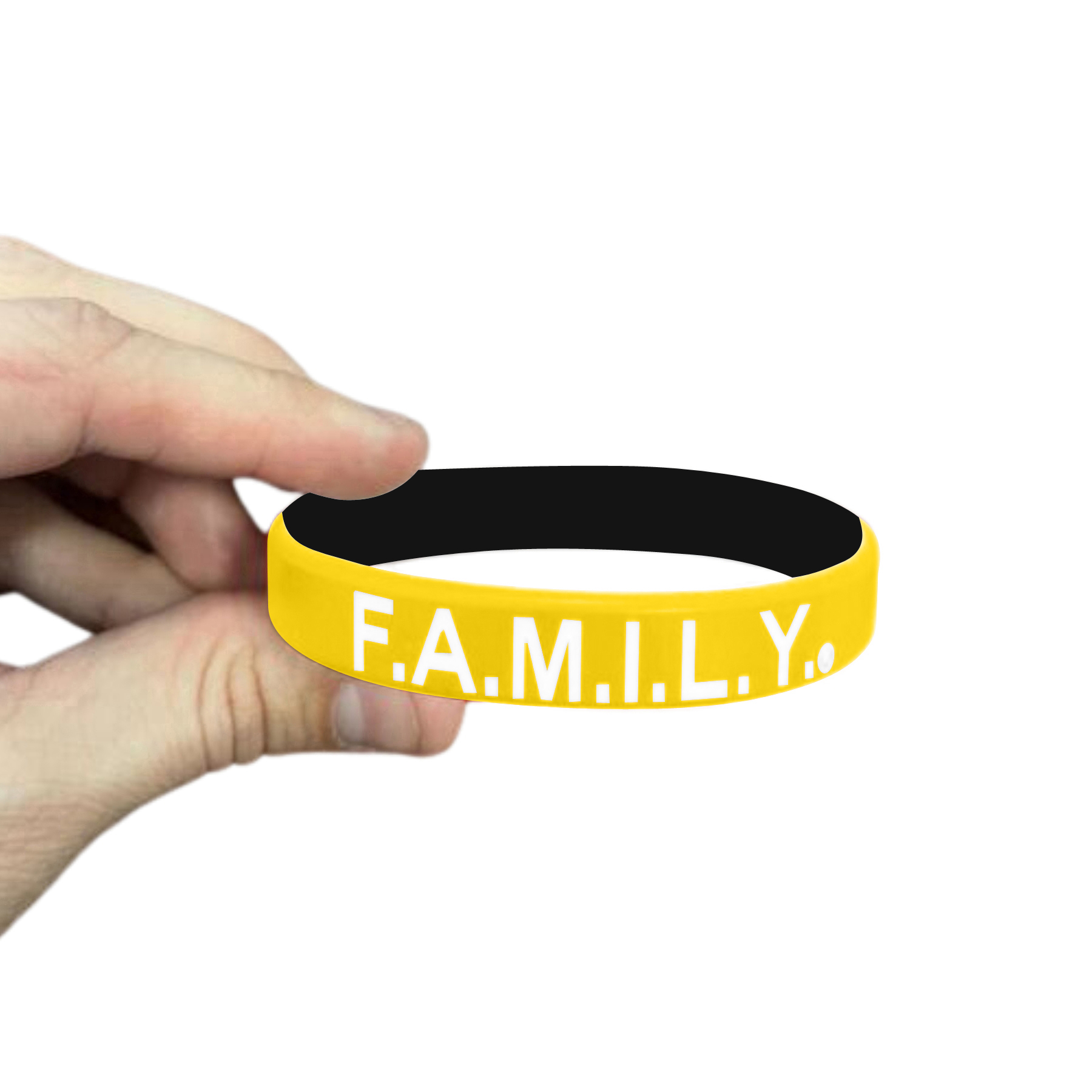 1/2" Rush Laser Debossed Silicone Wristbands 2 ply 24