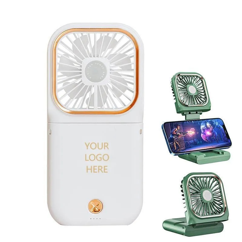 Portable Handheld Foldable Necklace Fan With Power Bank 3