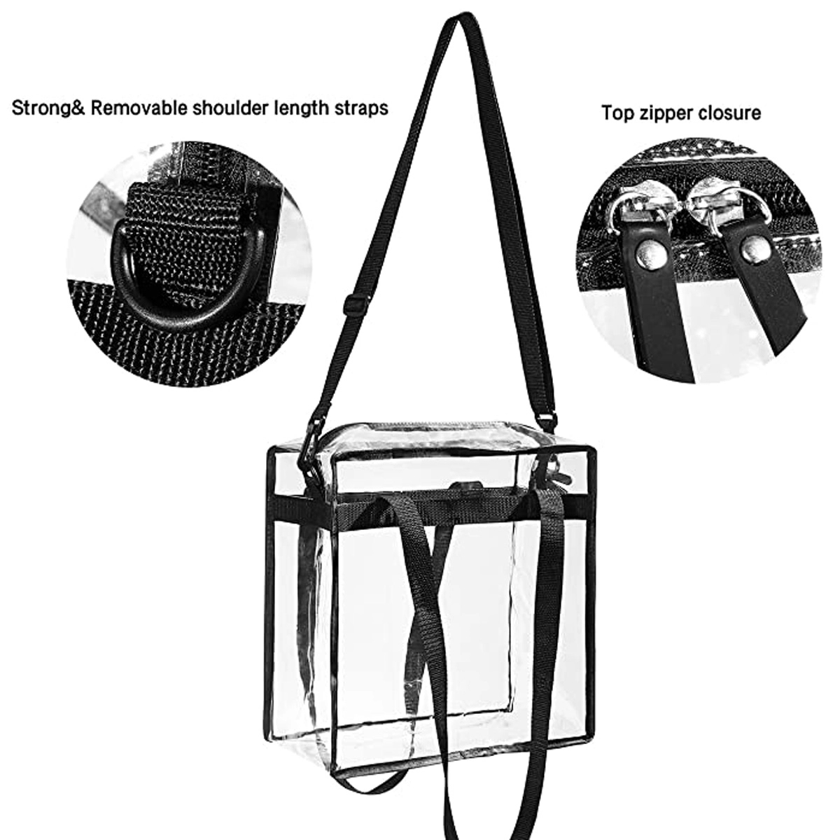 Clear Tote Bag With Zipper Closure 4