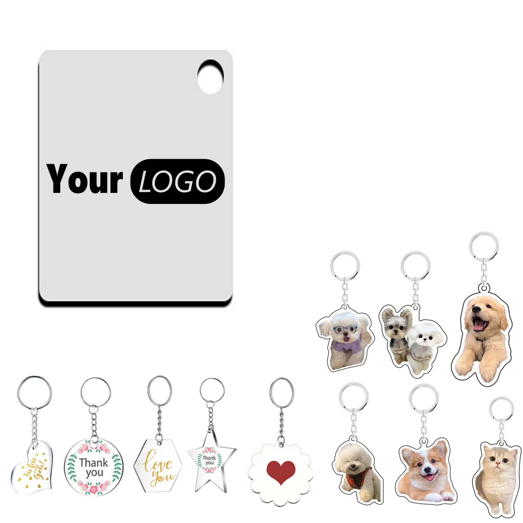 Custom Full Color Acrylic Keychains MOQ 10 2