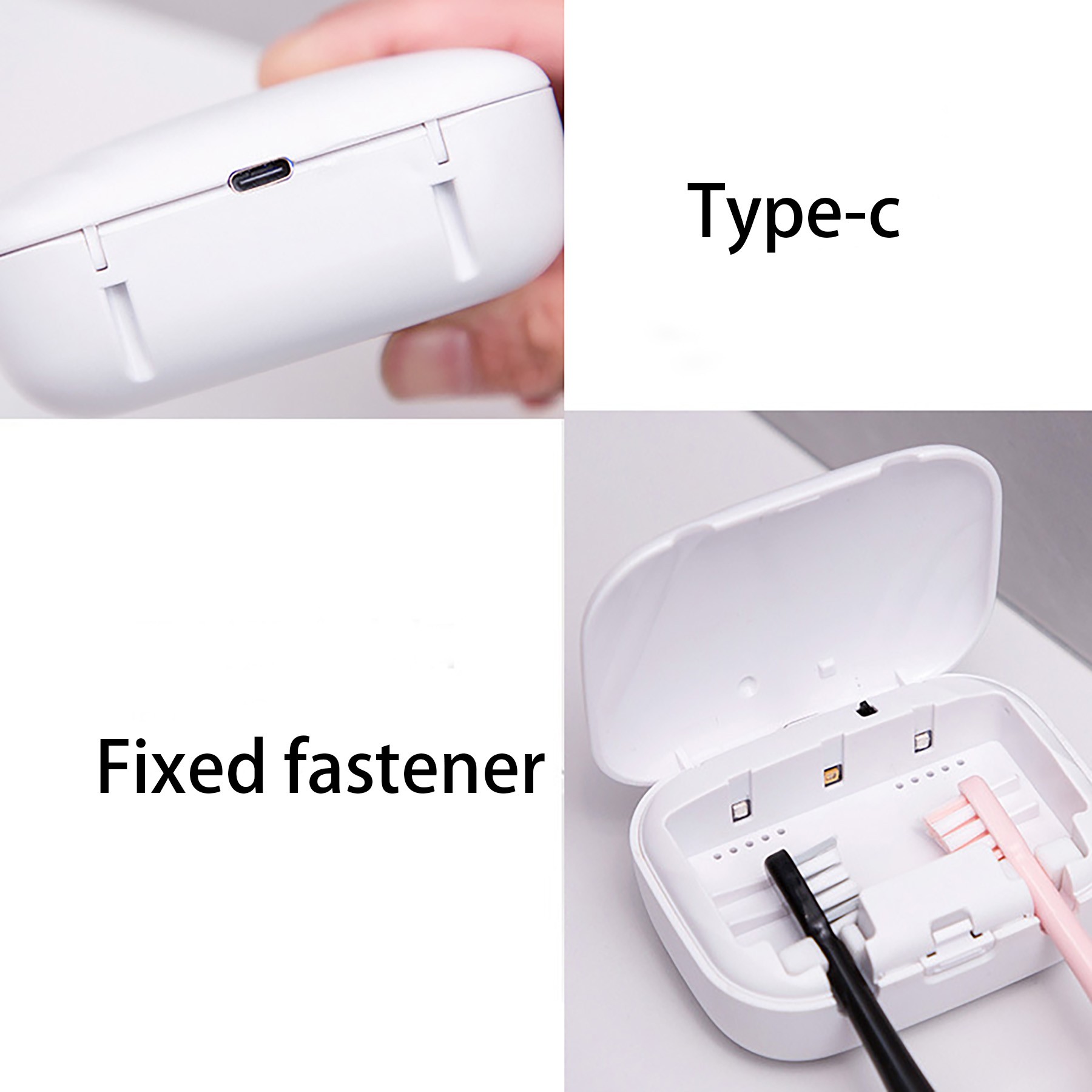 UV Toothbrush Sanitizer and Holder- 2 Toothbrush 5