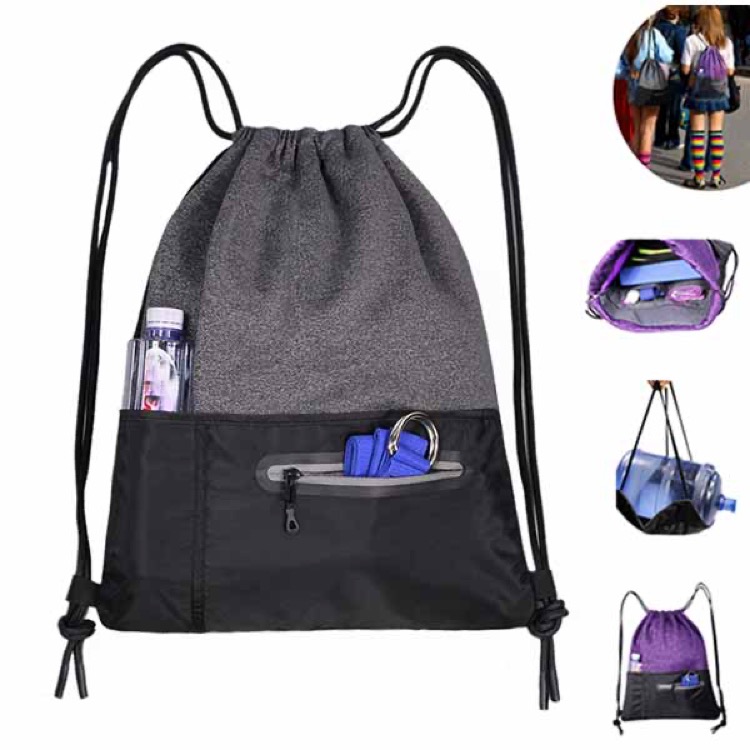 Drawstring Backpack Sackpack Gym Sack String Bag 4