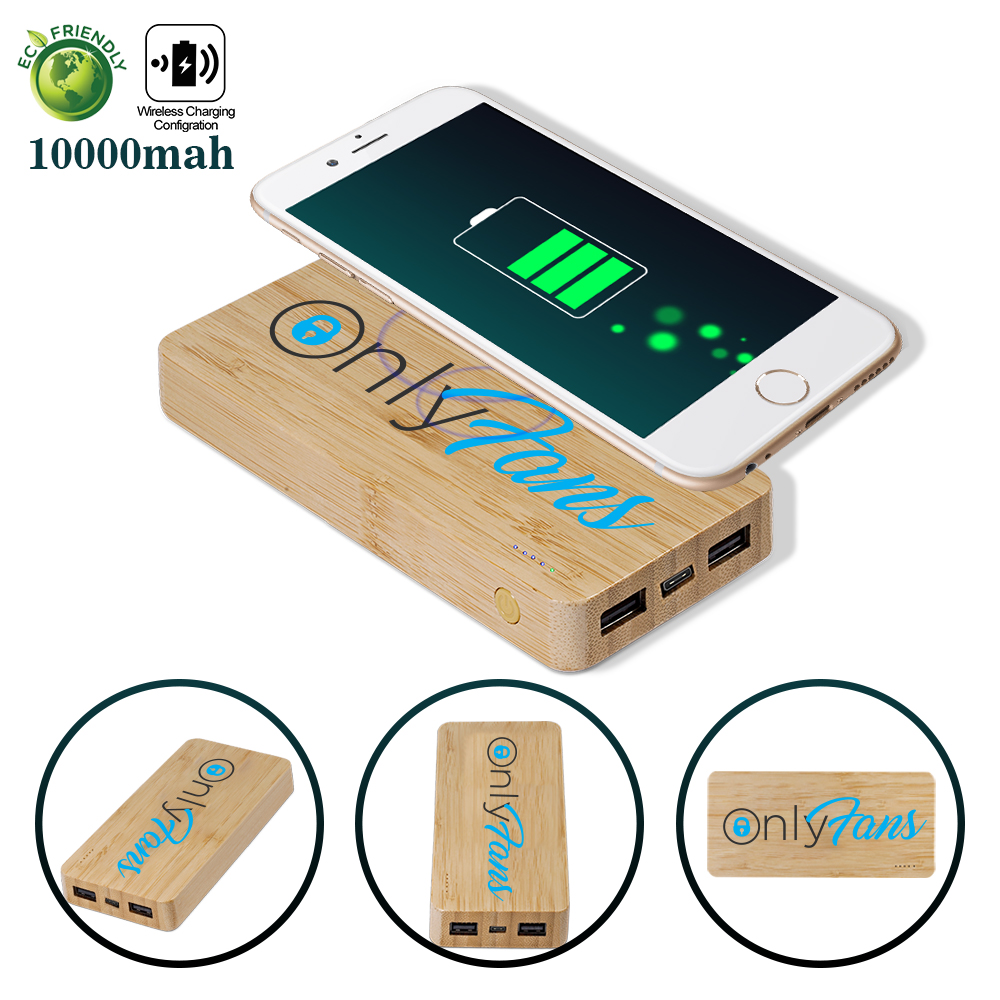 EcoBamboo 10K Wireless Power Bank 2