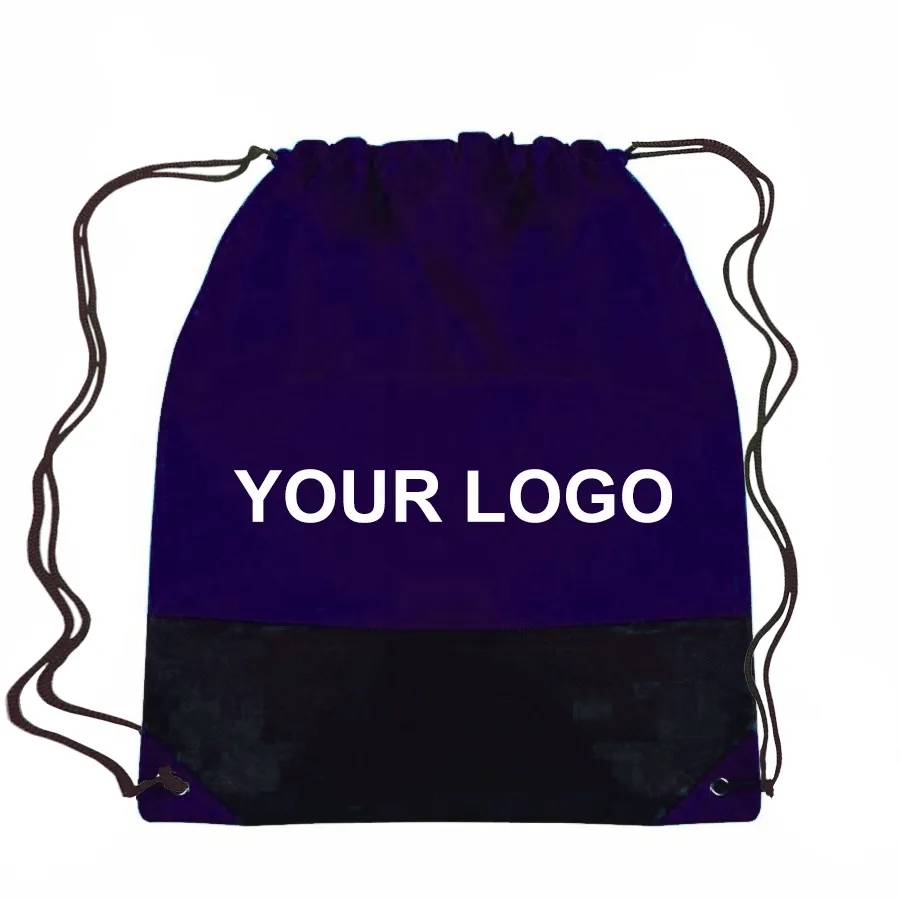 Non-Woven Two-Tone Drawstring Bag 6