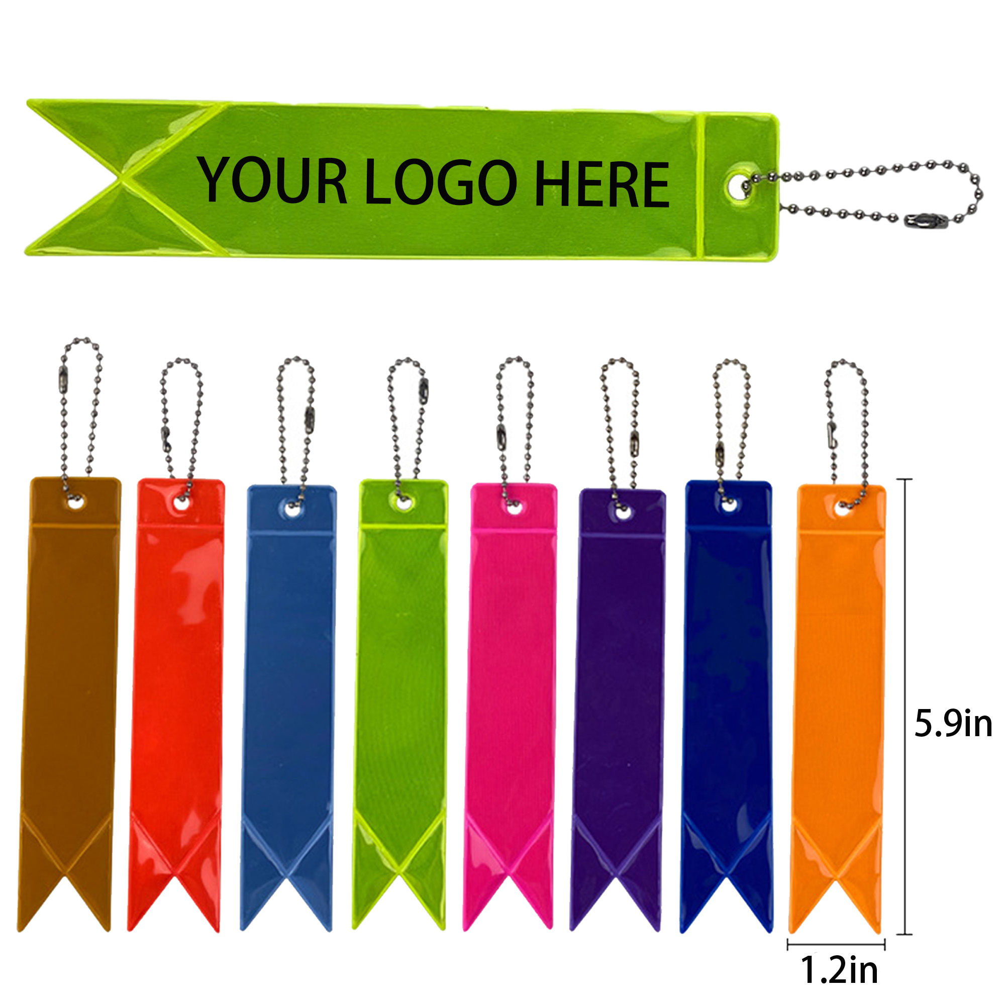 Assorted Colors 6 Inch Reflective PVC Streamer 3