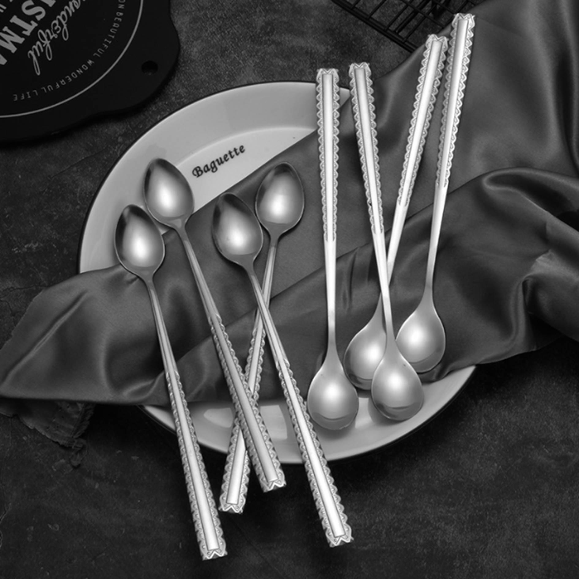Long Handle Metal Cocktail Spoons 2