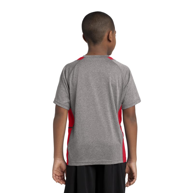 Sport-Tek Youth Heather Colorblock Contender Tee. 31