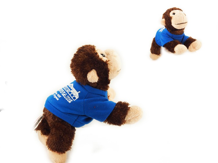 8" Cheki Chimp with t-shirt and one color imprint 2