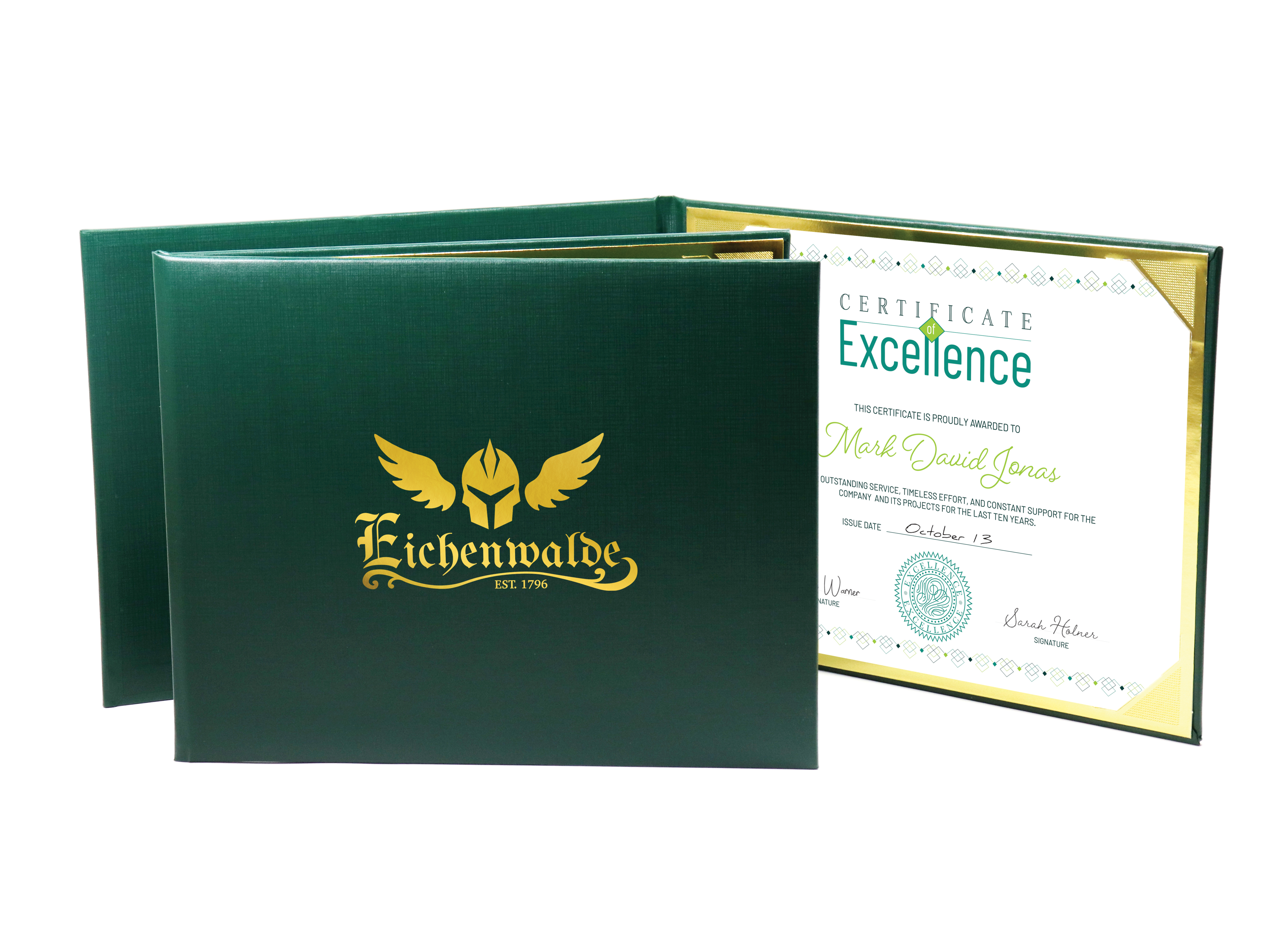 Deluxe Padded Single 8" x 10" Certificate Folder 5