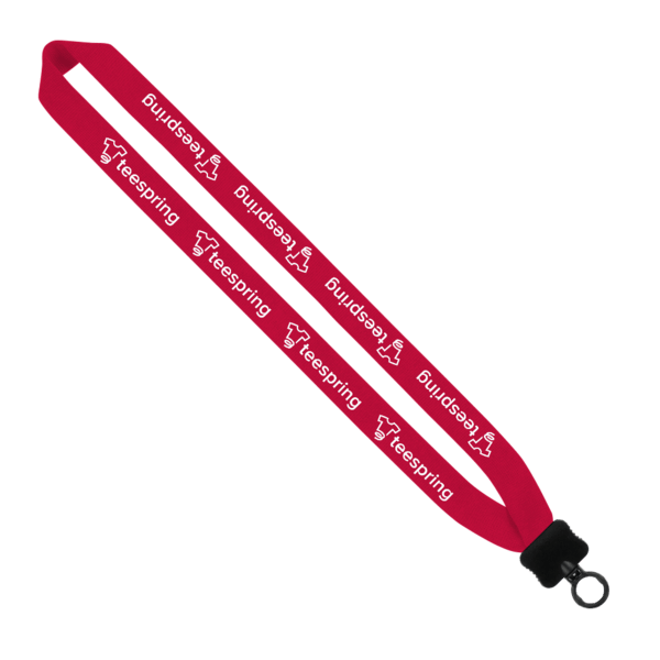 1" Cotton Lanyard with Plastic Clamshell & O-Ring 5